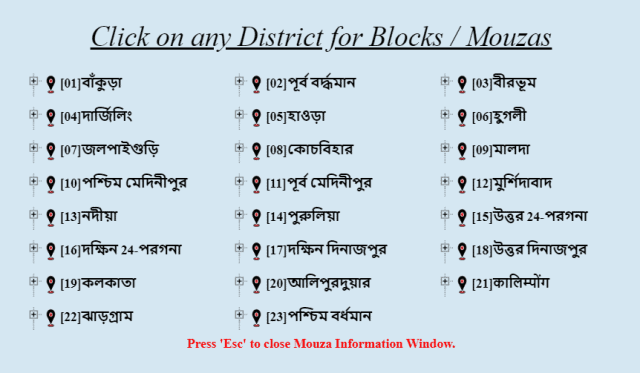 Search Mouza Map Availability Details