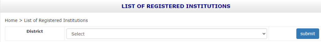 To View The List Of Registered Institute