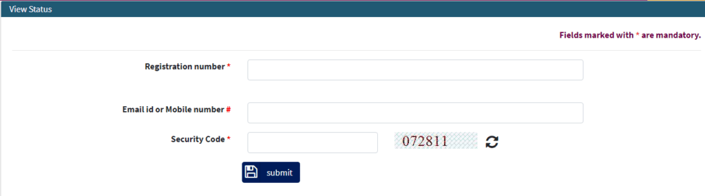 To View The Grievance Status