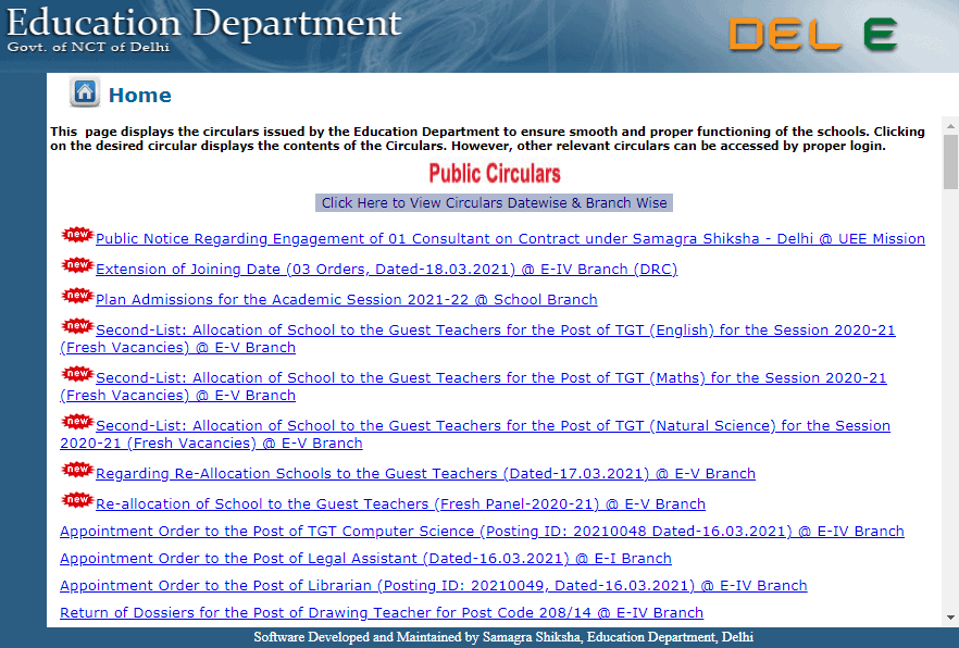 Process To Download Public Circulars