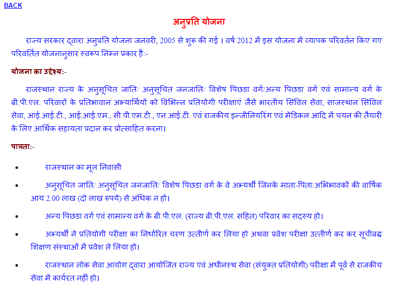 Rajasthan Anuprati Yojana