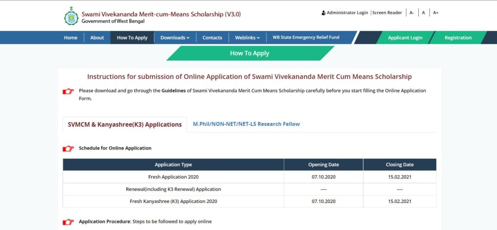 Swami Vivekananda Scholarship