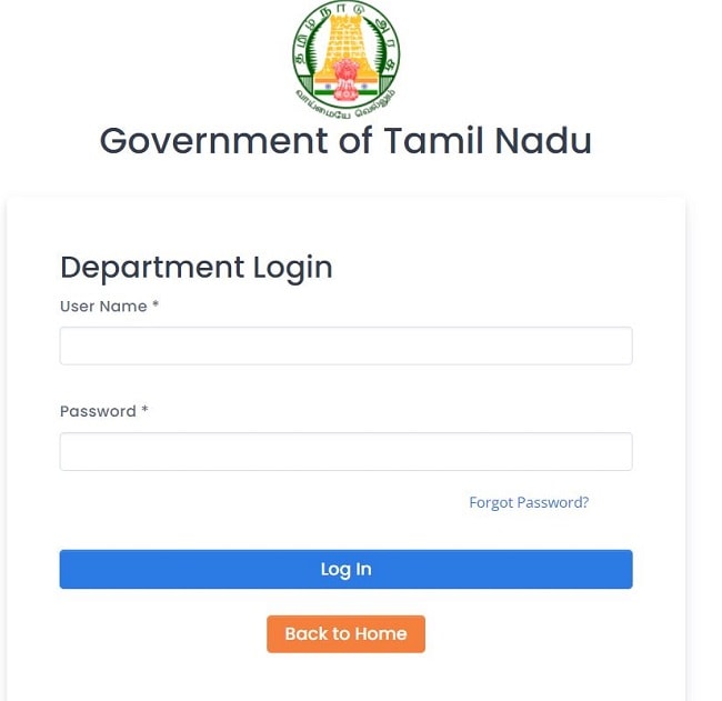 Department Login