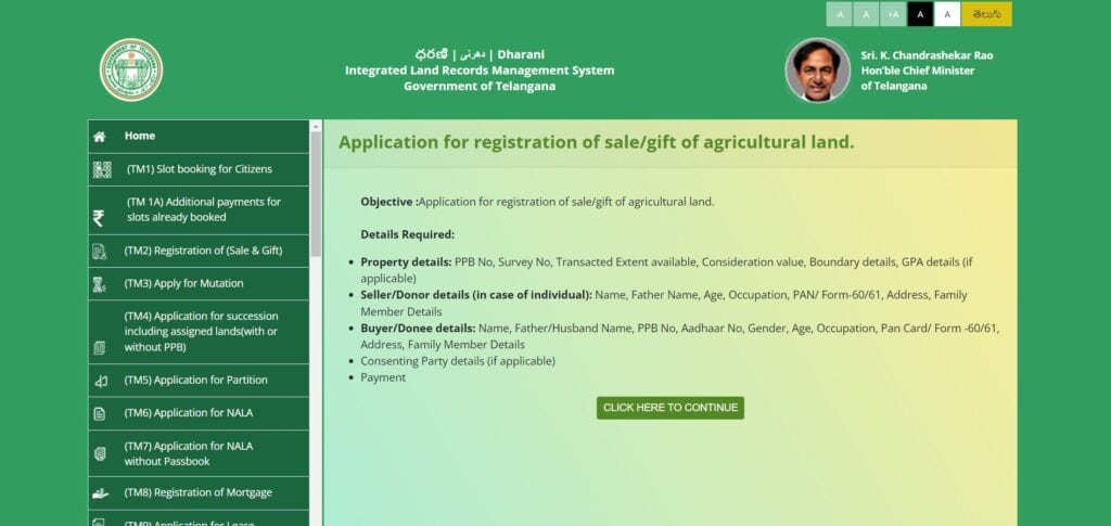 Registration For Sale And Gift