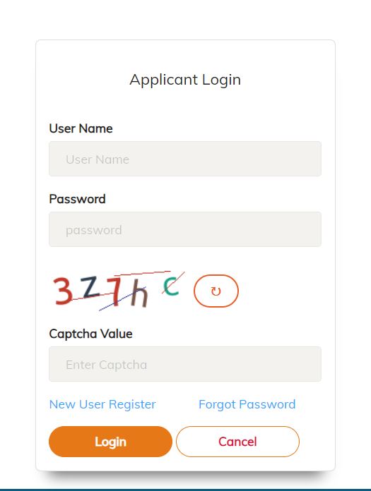 Applicant Login 