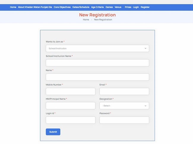 New Registration 