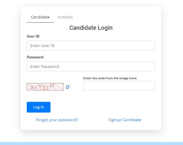 Candidate Login 