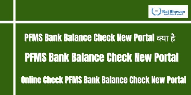 PFMS Bank Balance Check New Portal