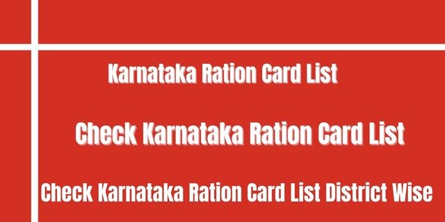 Karnataka Ration Card List 