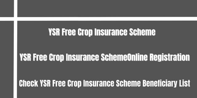 YSR Free Crop Insurance Scheme